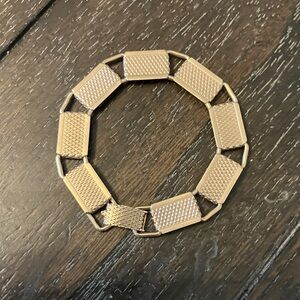 Chic Gold-Tone Textured Bracelet